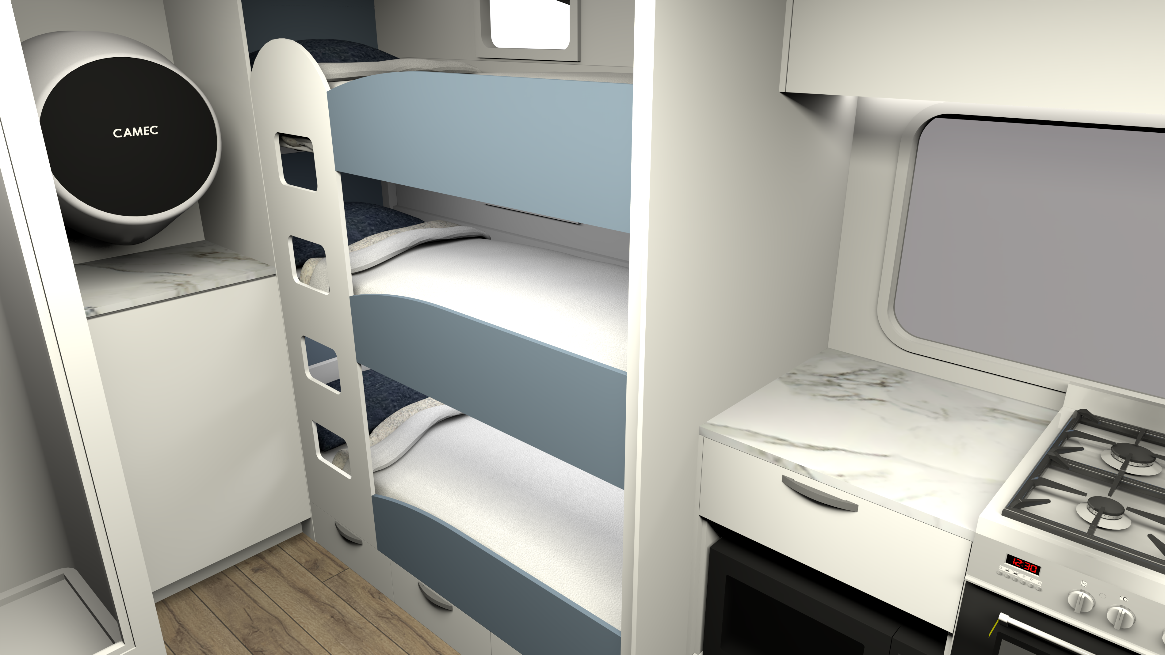 Triple Bunk Bed &Bull; Sojourn